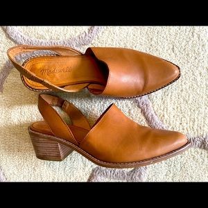 Madewell Brown Leather Harper Mules